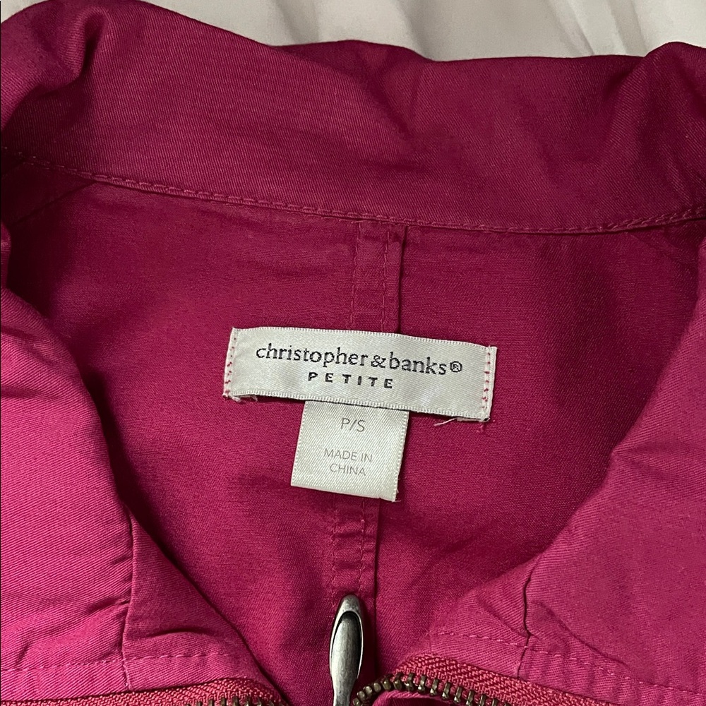 Christopher & Banks Fuchsia Utility Jacket - Picture 7 of 7